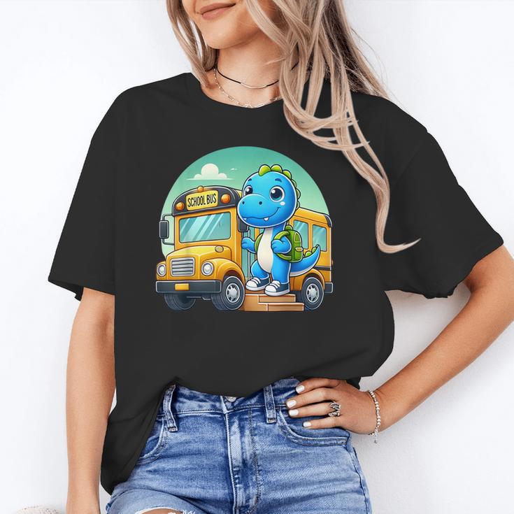 Dinosaur Kids Riding a Bus Back To School Ready To Crush Unisex T-Shirt Dinosaur Kids Riding a Bus Back To School Ready To Crush Unisex T-Shirt