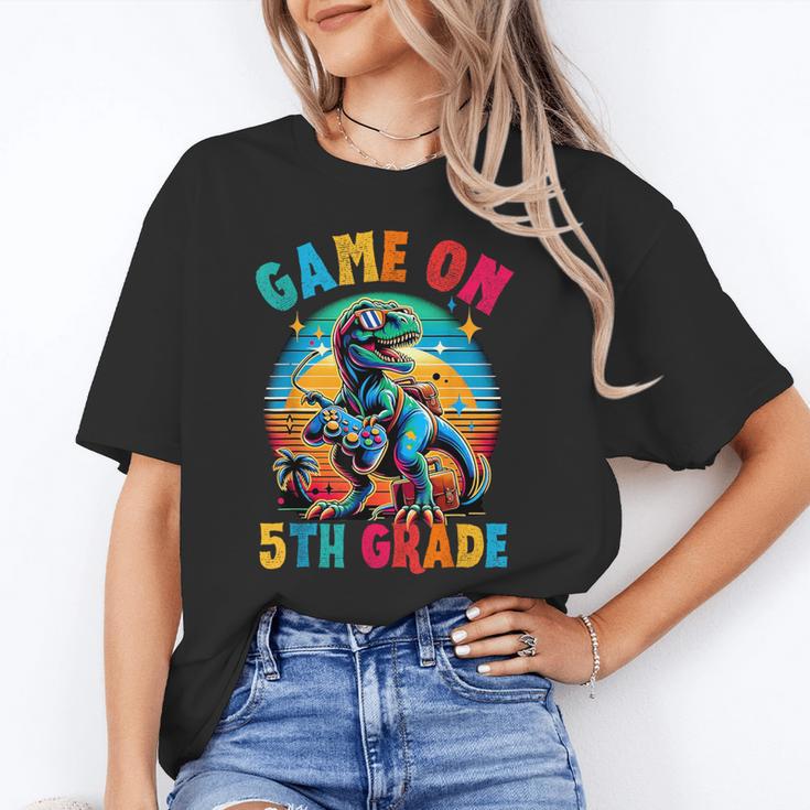 Dinosaur Video Games Back To School 5th Grade Boys Gamer Unisex T-Shirt Dinosaur Video Games Back To School 5th Grade Boys Gamer Unisex T-Shirt
