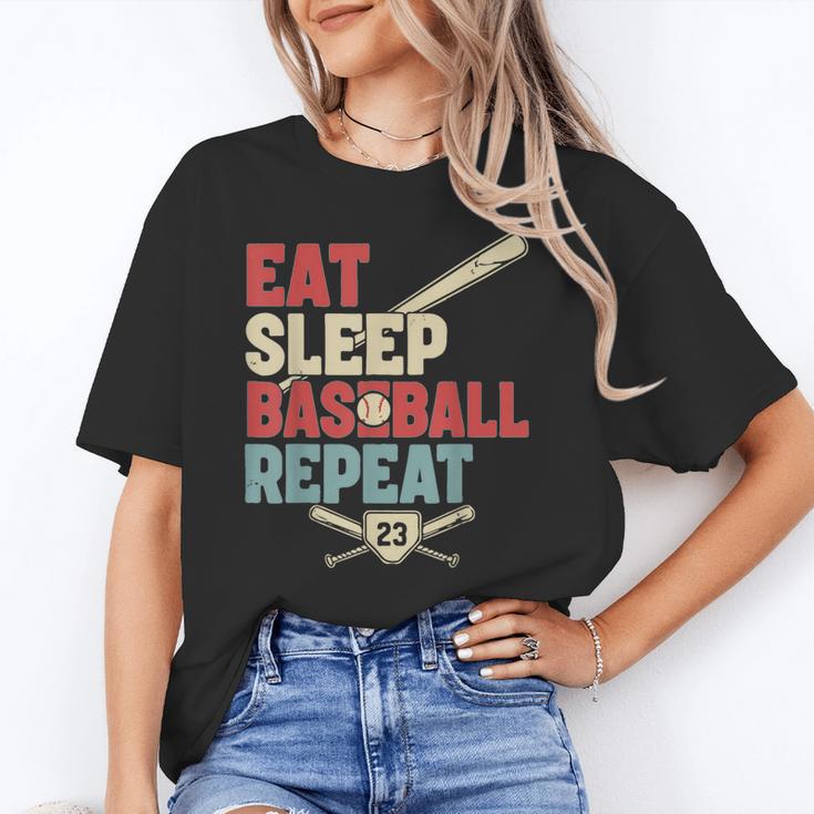 Eat Sleep Baseball Repeat Bat Ball Player Fan Unisex T-Shirt Eat Sleep Baseball Repeat Bat Ball Player Fan Unisex T-Shirt
