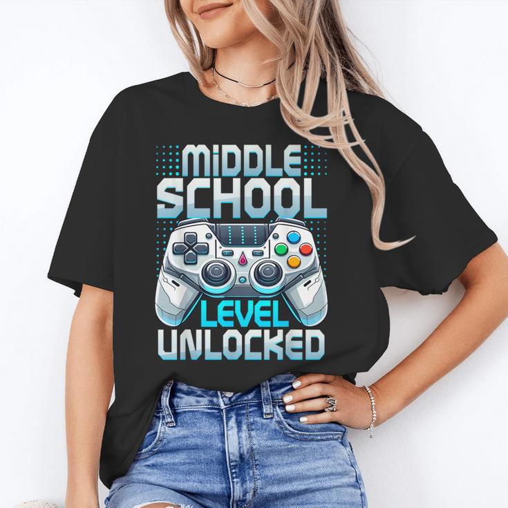 First Day Of Middle School Level Unlocked Back To School Unisex T-Shirt