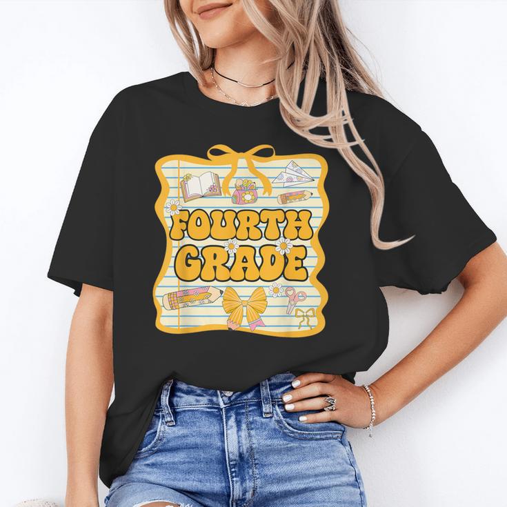 Fourth Grade Back To School Kids Girls Bow 4th Grade Groovy Unisex T-Shirt Fourth Grade Back To School Kids Girls Bow 4th Grade Groovy Unisex T-Shirt