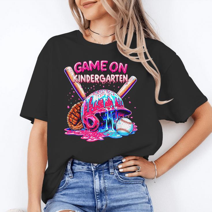 Game Kindergarten Baseball Ice Cream Drip On Back To School Unisex T-Shirt