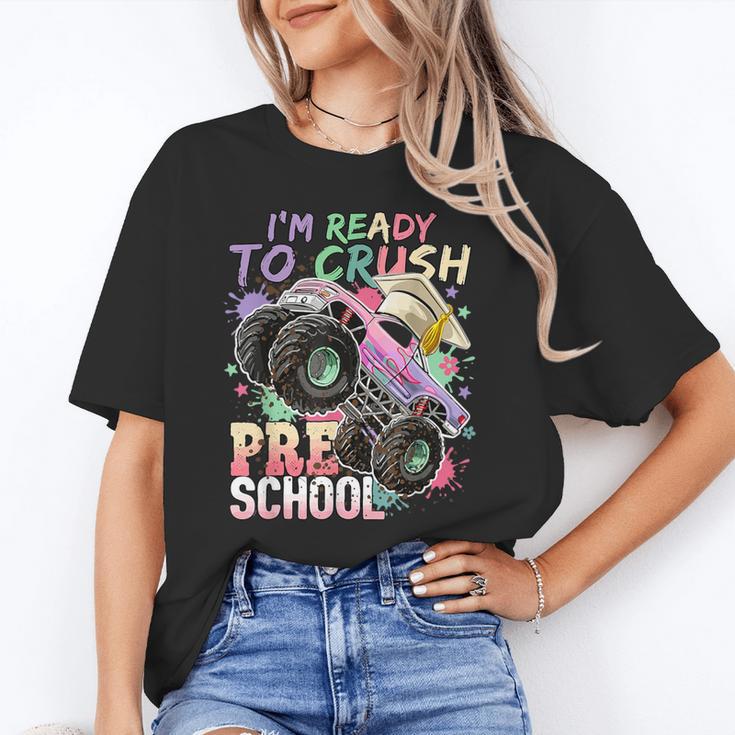 Girls Monster Trucks Ready To Crush Preschool Back To School Unisex T-Shirt Girls Monster Trucks Ready To Crush Preschool Back To School Unisex T-Shirt