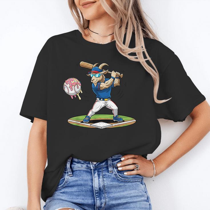 Goat Baseball Player With Bat And Ball Drip Animal Sports Unisex T-Shirt Goat Baseball Player With Bat And Ball Drip Animal Sports Unisex T-Shirt