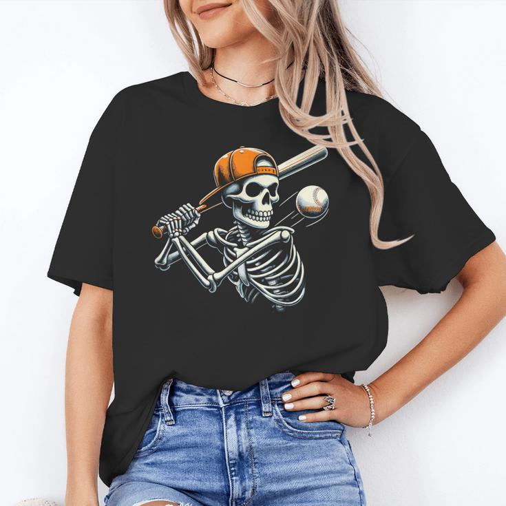 Halloween Boys Batting Skeleton Baseball Unisex T-Shirt