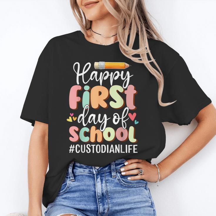 Happy First Day Of School Custodian Life Back To School Unisex T-Shirt Happy First Day Of School Custodian Life Back To School Unisex T-Shirt