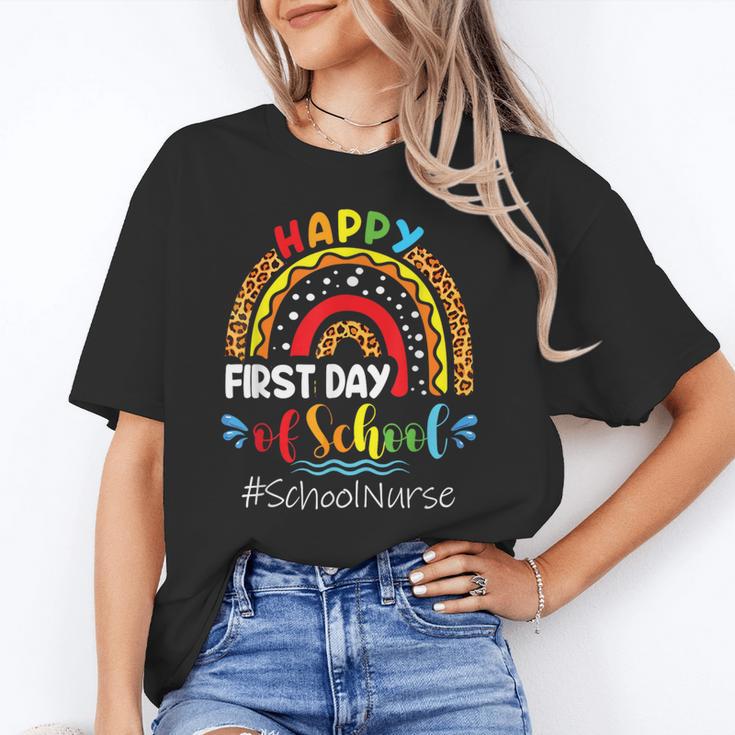 Happy First Day Of School Nurse Rainbow Back To School Unisex T-Shirt Happy First Day Of School Nurse Rainbow Back To School Unisex T-Shirt