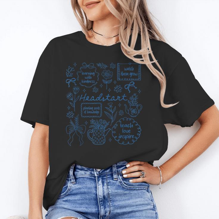Headstart Love Inspire Teach Blue Bow Back To School Unisex T-Shirt Headstart Love Inspire Teach Blue Bow Back To School Unisex T-Shirt