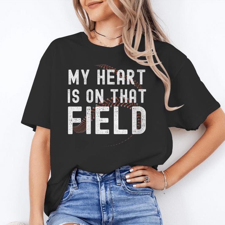 My Heart Is On That Field Baseball Softball Dad Father Unisex T-Shirt My Heart Is On That Field Baseball Softball Dad Father Unisex T-Shirt