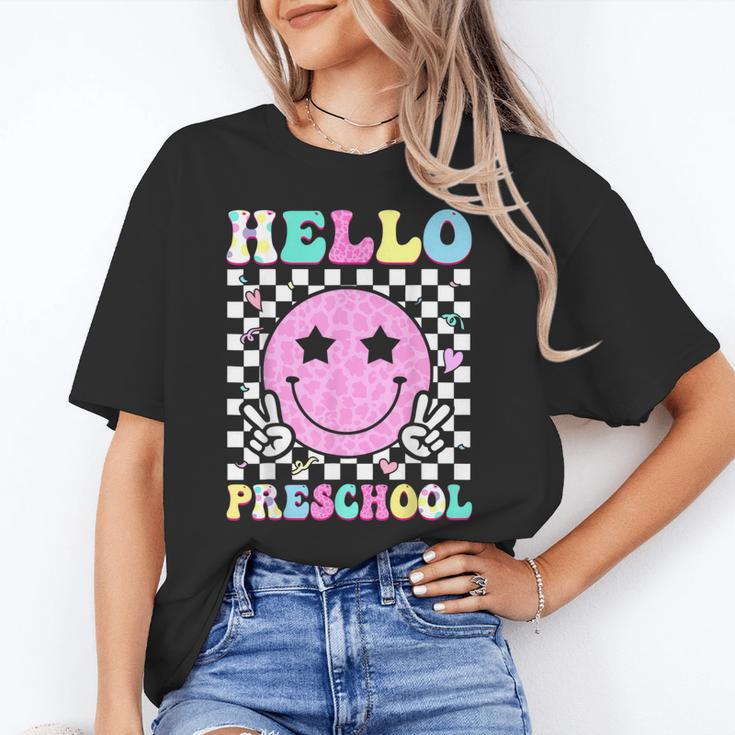 Hello Preschool Groovy Back To School Pre-K Team Girls Kids Unisex T-Shirt Hello Preschool Groovy Back To School Pre-K Team Girls Kids Unisex T-Shirt