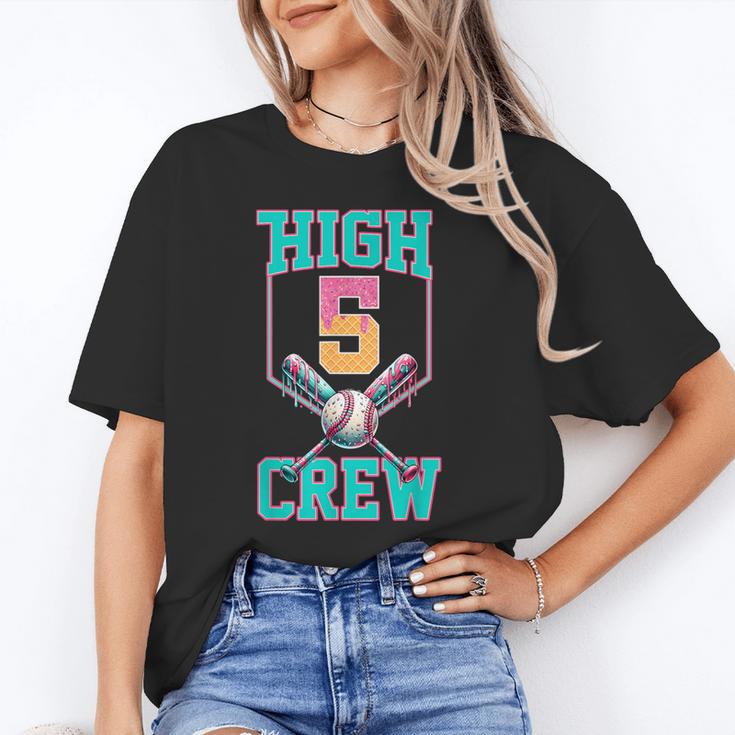 Hi 5 Birthday Party Decorations For Boy Baseball Drip 5th Unisex T-Shirt