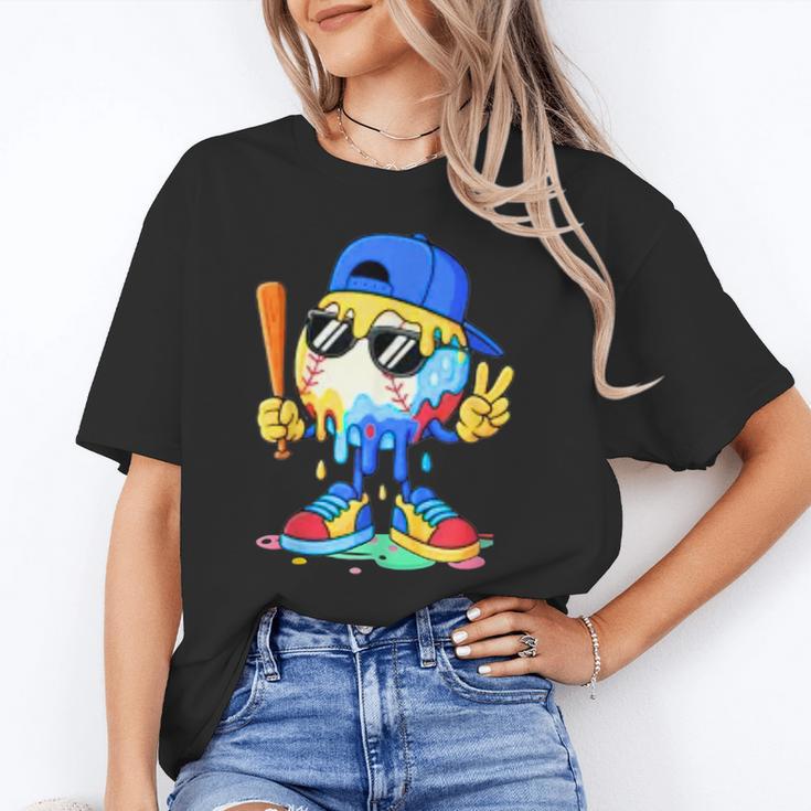 Ice Cream Baseball Drip Spots Sprinkle For Boys Youth Kids Unisex T-Shirt