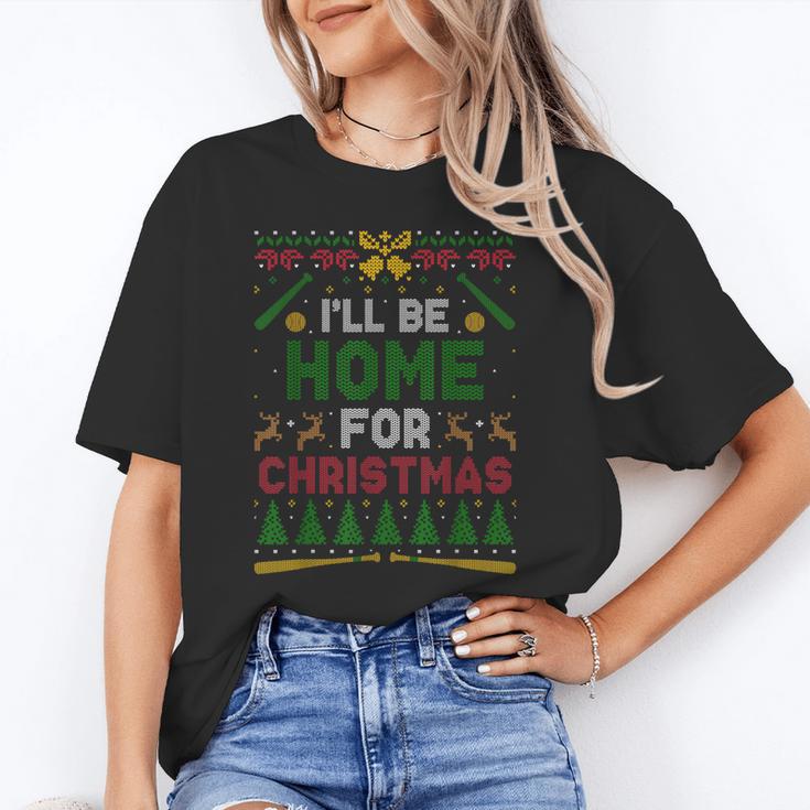 I’Ll Be Home For Christmas Baseball Ugly Sweater Unisex T-Shirt I’Ll Be Home For Christmas Baseball Ugly Sweater Unisex T-Shirt
