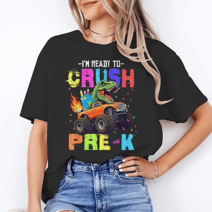 I'm Ready To Crush Pre-k Dinosaur Truck Back To School Boys Unisex T-Shirt I'm Ready To Crush Pre-k Dinosaur Truck Back To School Boys Unisex T-Shirt