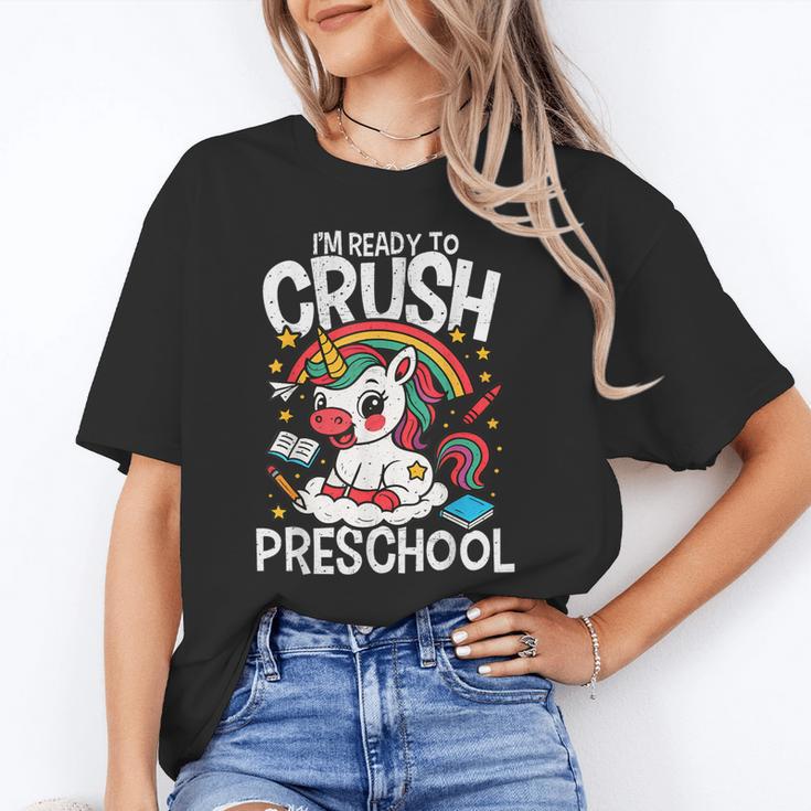 I'm Ready To Crush Preschool Unicorn Back To School Girls Unisex T-Shirt I'm Ready To Crush Preschool Unicorn Back To School Girls Unisex T-Shirt