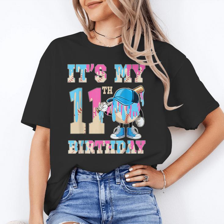 It's My 11th Birthday Baseball Ice Cream Drip Theme Unisex T-Shirt