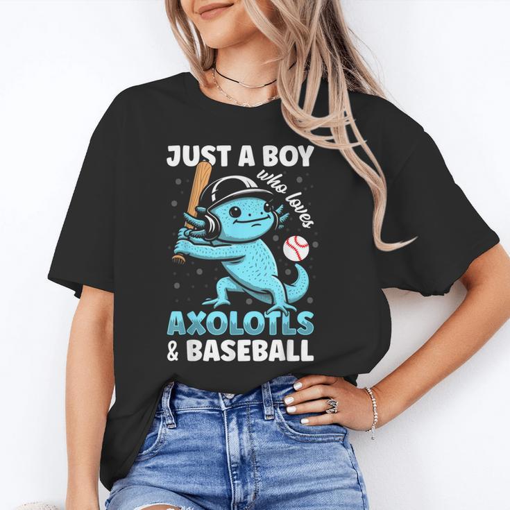 Just A Boy Who Loves Axolotls & Baseball Unisex T-Shirt Just A Boy Who Loves Axolotls & Baseball Unisex T-Shirt