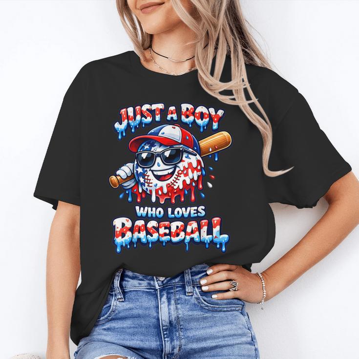 Just A Boy Who Loves Baseball Patriotic Drip For Youth Boys Unisex T-Shirt Just A Boy Who Loves Baseball Patriotic Drip For Youth Boys Unisex T-Shirt