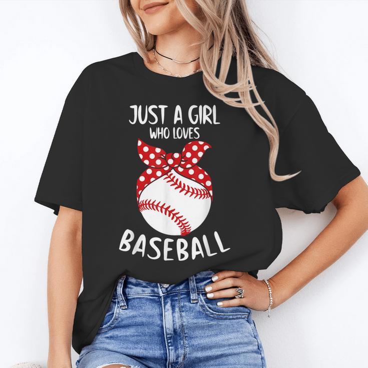 Just A Girl Who Loves Baseball Cute Retro Baseball Lover Unisex T-Shirt