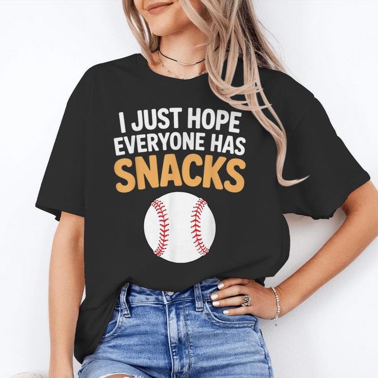 I Just Hope Everyone Has Snacks Baseball Game Day Fan Unisex T-Shirt I Just Hope Everyone Has Snacks Baseball Game Day Fan Unisex T-Shirt
