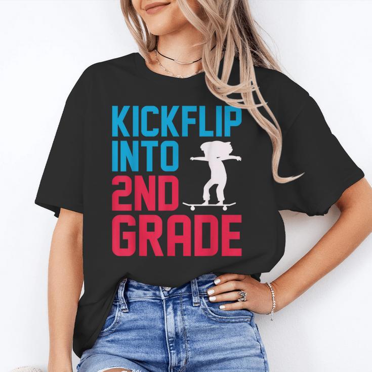 Kickflip Into 2nd Grade Skateboard Lover Back To School Unisex T-Shirt
