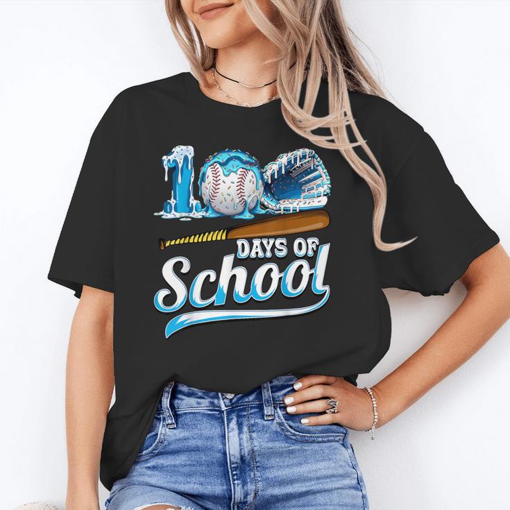 Kid 100 Days Of School Drip Baseball Ice Cream 100th Day Boy Unisex T-Shirt