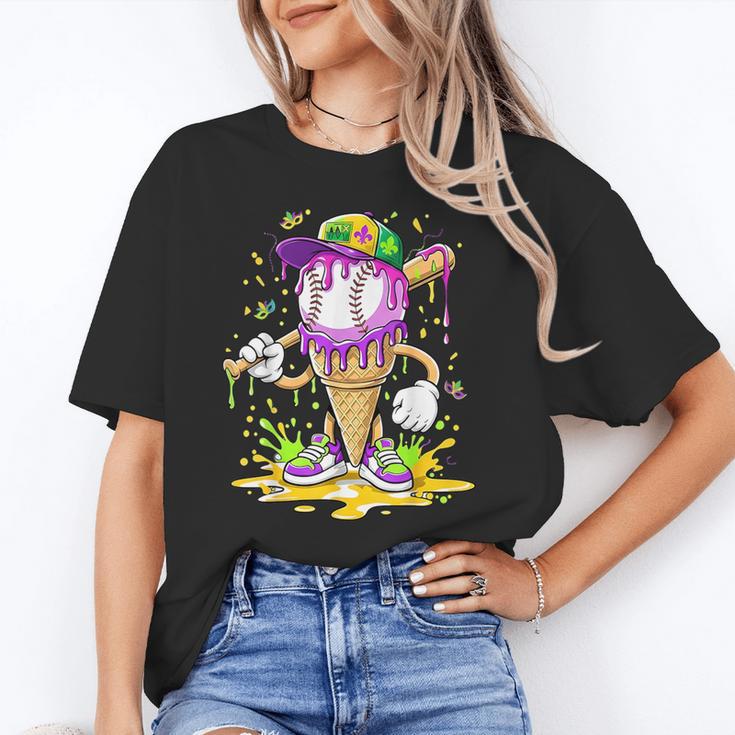 Kids Baseball Drip Ice Cream Apparel Kids Boys Mardi Gras Unisex T-Shirt Kids Baseball Drip Ice Cream Apparel Kids Boys Mardi Gras Unisex T-Shirt