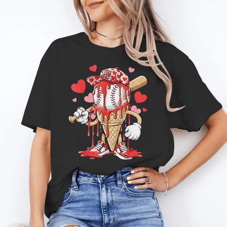 Kids Baseball Drip Ice Cream Apparel Kids Boys Valentine Unisex T-Shirt