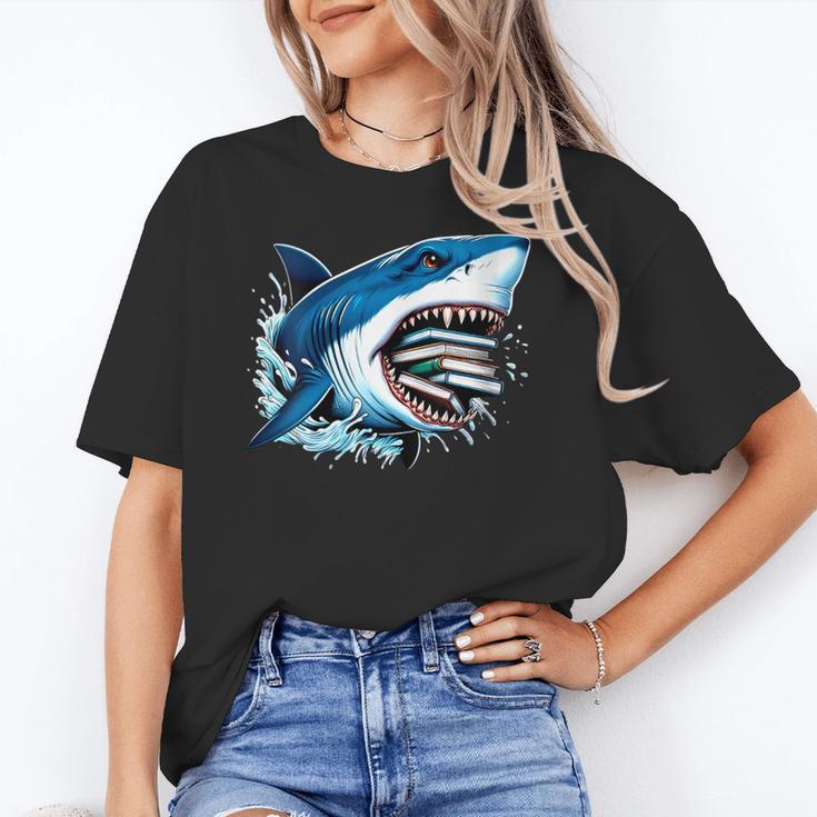 Kids Shark With School Books Back To School Shark Lovers Unisex T-Shirt Kids Shark With School Books Back To School Shark Lovers Unisex T-Shirt