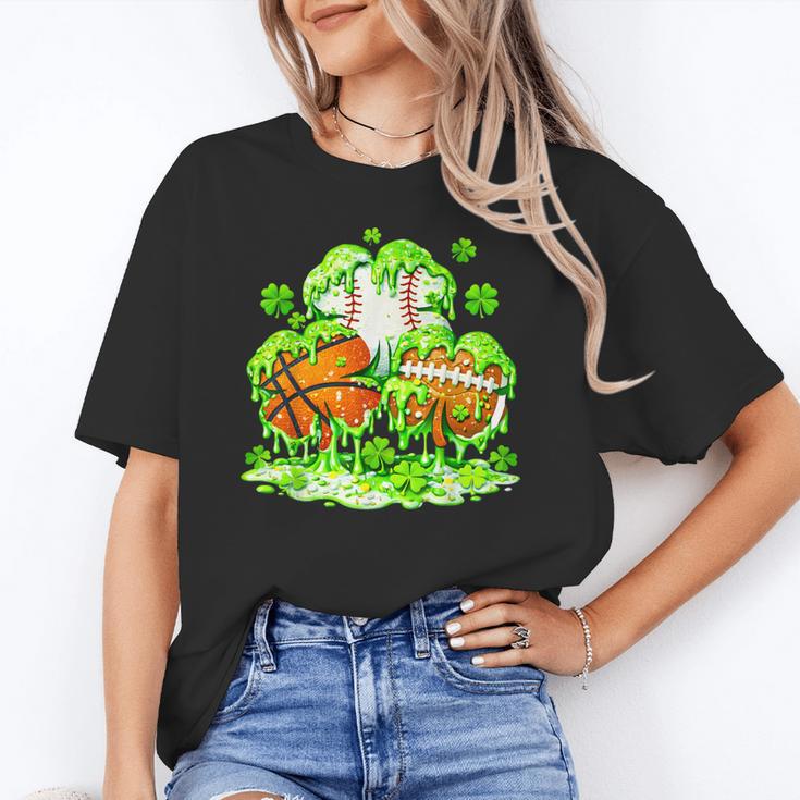 Kids St Patricks Day Shamrock Basketball Baseball Football Unisex T-Shirt