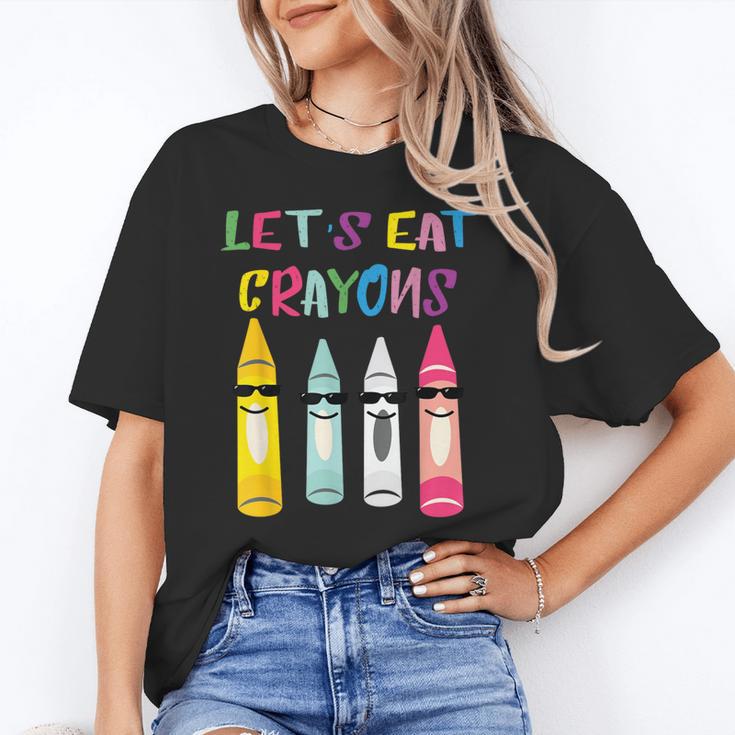 Kindergarten Back To School Crayons Let's Eat Crayon Unisex T-Shirt