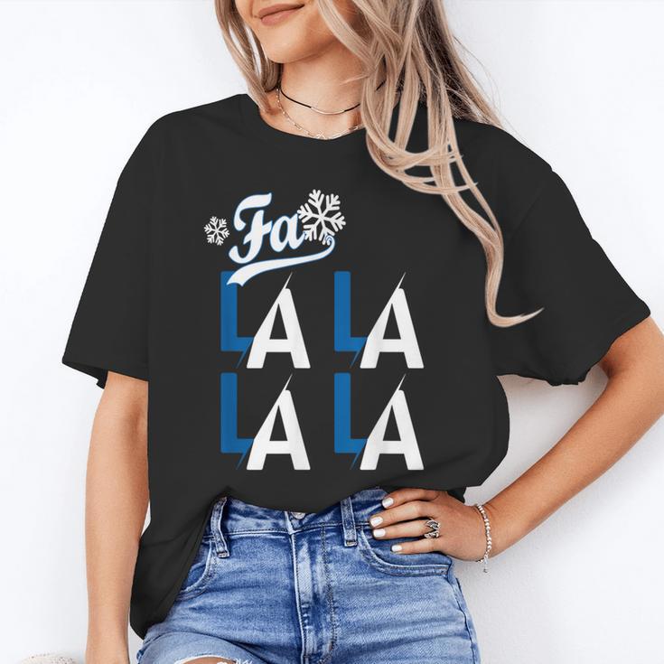 LA Baseball Fan Christmas FA La La Holiday Blue Theme Unisex T-Shirt