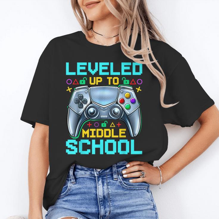 Leveled Up To Middle School Video Gamer Back To School Boys Unisex T-Shirt Leveled Up To Middle School Video Gamer Back To School Boys Unisex T-Shirt