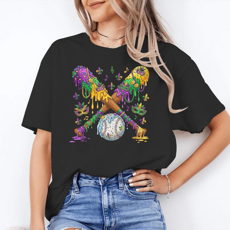 Mardi Gras Baseball Drip Shirt Cool Dripping Baseball Drip Unisex T-Shirt