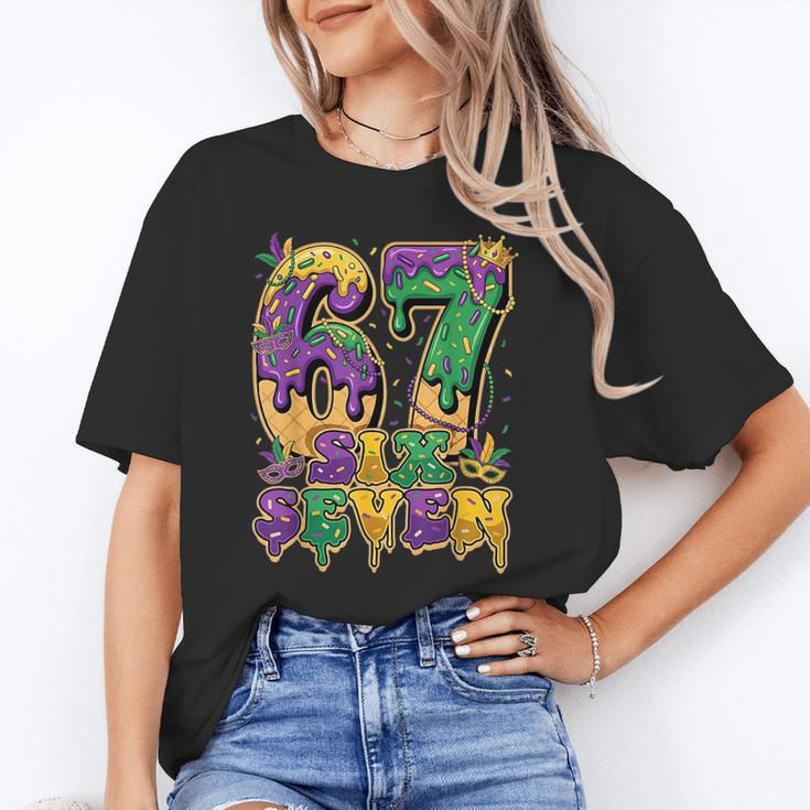 Mardi Gras Six Seven Baseball Drip Number 6 7 Meme Unisex T-Shirt