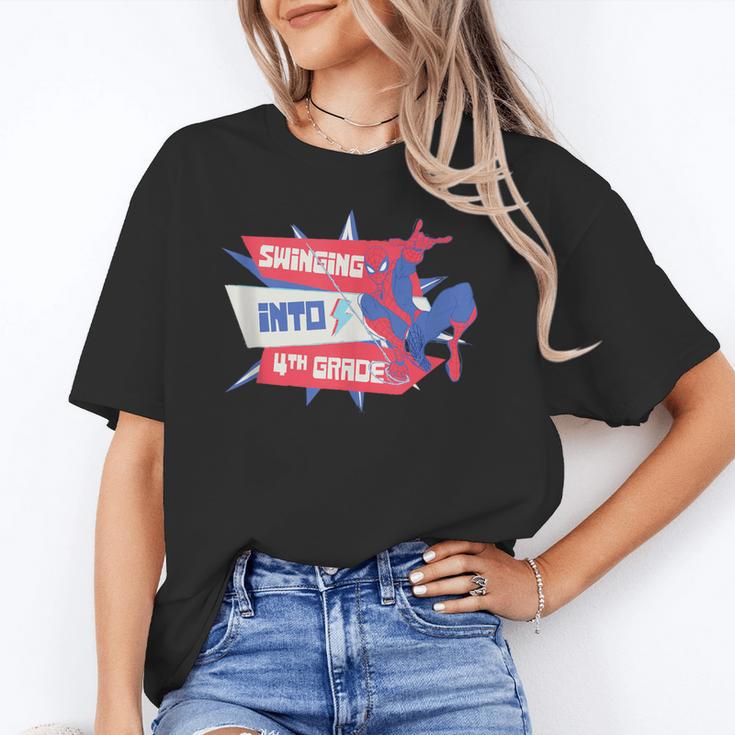 Marvel Spider-Man Swinging Into 4th Grade Back To School Unisex T-Shirt Marvel Spider-Man Swinging Into 4th Grade Back To School Unisex T-Shirt
