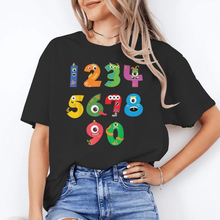 Monster Numbers Learning Cute Numbers 0-9 Back To School Unisex T-Shirt Monster Numbers Learning Cute Numbers 0-9 Back To School Unisex T-Shirt