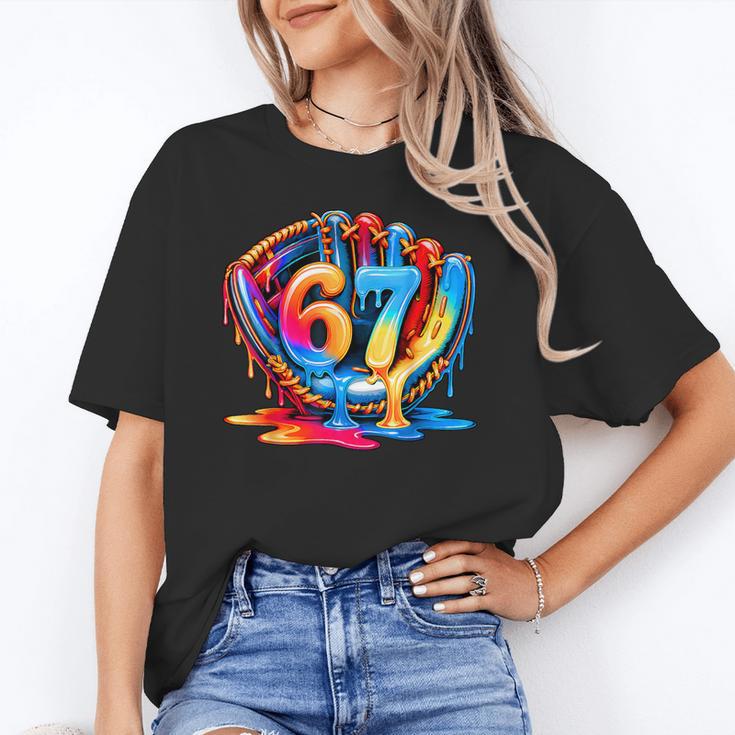 Number 67 Baseball Glove Ice Cream Drip Six Seven Meme Unisex T-Shirt Number 67 Baseball Glove Ice Cream Drip Six Seven Meme Unisex T-Shirt