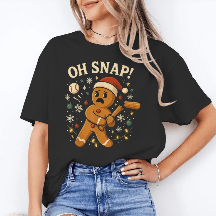 Oh Snap Gingerbreadman Christmas Baseball Unisex T-Shirt Oh Snap Gingerbreadman Christmas Baseball Unisex T-Shirt