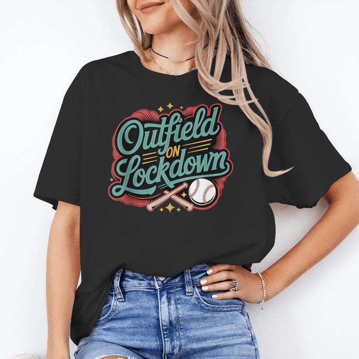 Outfield On Lockdown Baseball Defense Sports Unisex T-Shirt