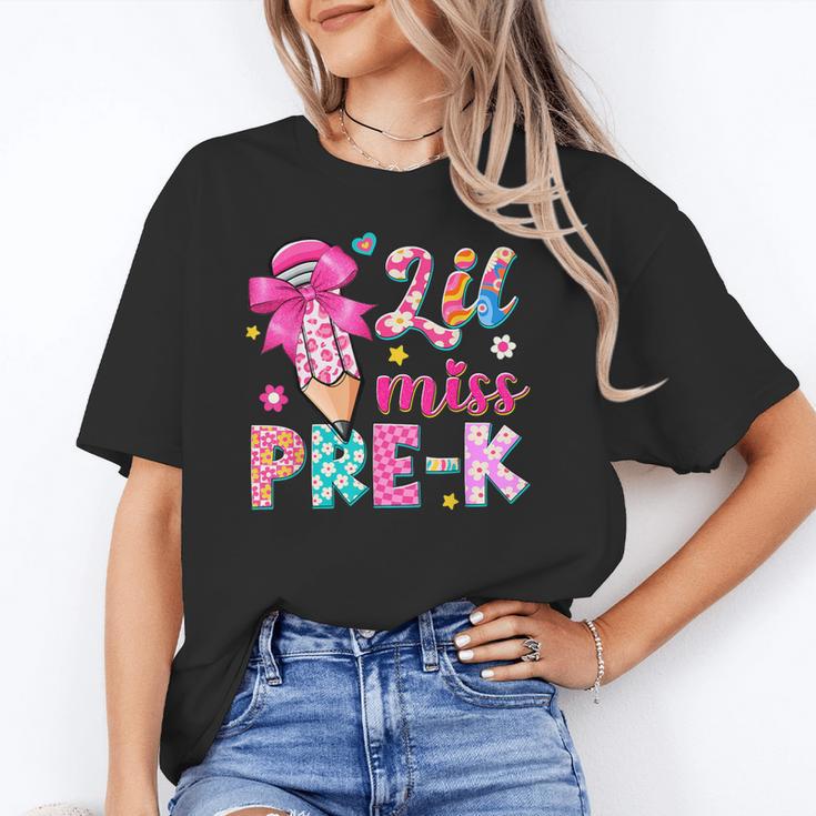 Pencil Bow Lil Miss Pre-K Pre-K Back To School Unisex T-Shirt Pencil Bow Lil Miss Pre-K Pre-K Back To School Unisex T-Shirt
