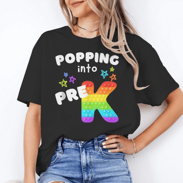 Popping Into Pre K Kid's Back To School Pop It Fidget Toy Unisex T-Shirt Popping Into Pre K Kid's Back To School Pop It Fidget Toy Unisex T-Shirt