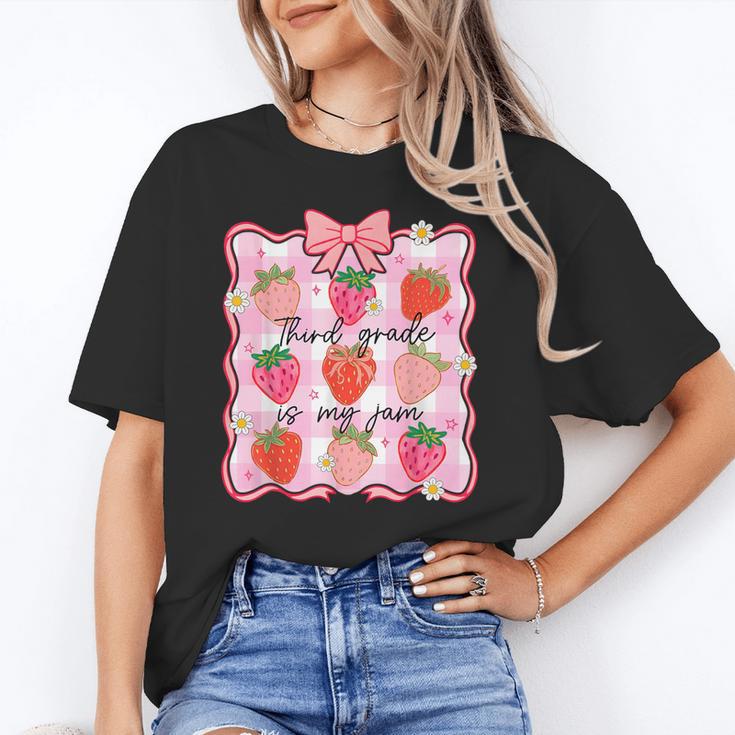 Preppy Back To School 3rd Grade Is My Jam Strawberry Bow Unisex T-Shirt Preppy Back To School 3rd Grade Is My Jam Strawberry Bow Unisex T-Shirt