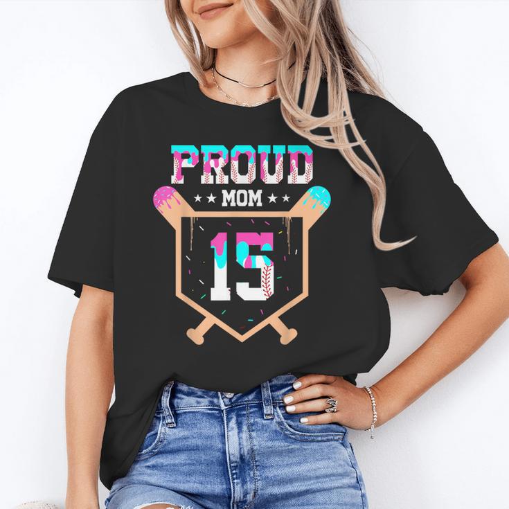 Proud Mom Baseball Player Number 15 Ice Cream Drip Unisex T-Shirt Proud Mom Baseball Player Number 15 Ice Cream Drip Unisex T-Shirt