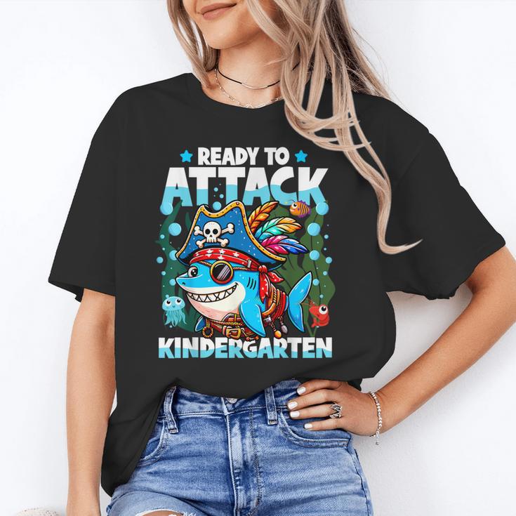 Ready To Attack Kindergarten Pirate Shark Back To School Unisex T-Shirt Ready To Attack Kindergarten Pirate Shark Back To School Unisex T-Shirt