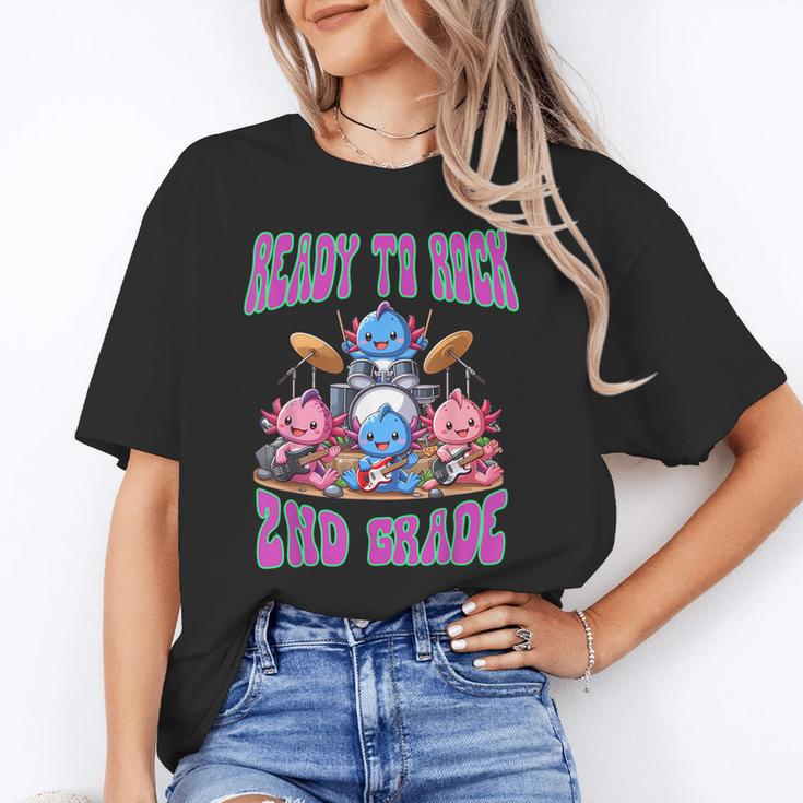 Ready To Rock 2nd Grade Back To School Axolotl 2024 School Unisex T-Shirt