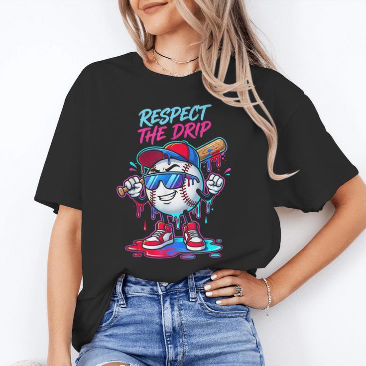 Respect The Drip Baseball Bat Sunglasses Mascot Unisex T-Shirt Respect The Drip Baseball Bat Sunglasses Mascot Unisex T-Shirt