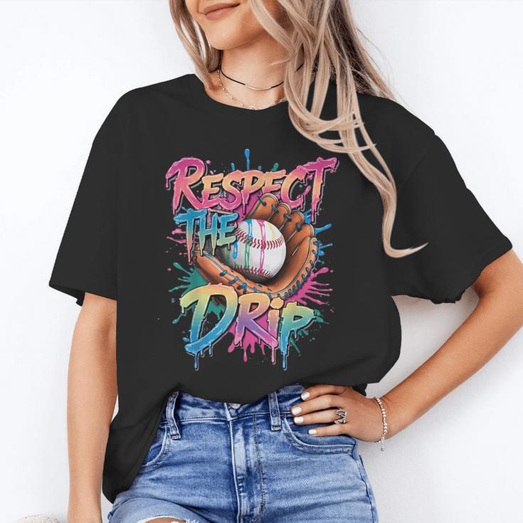 Respect The Drip Baseball Drip Glove Youth Boys Girls Player Unisex T-Shirt