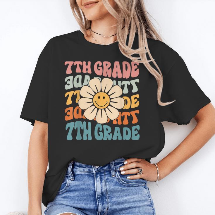 Retro 7th Grade Daisy Colorful Back To School Seventh Grade Unisex T-Shirt