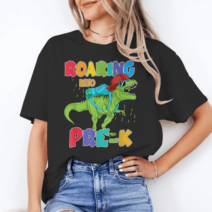 Roaring Into Pre-K Preschool Dinosaur Back To School Unisex T-Shirt Roaring Into Pre-K Preschool Dinosaur Back To School Unisex T-Shirt
